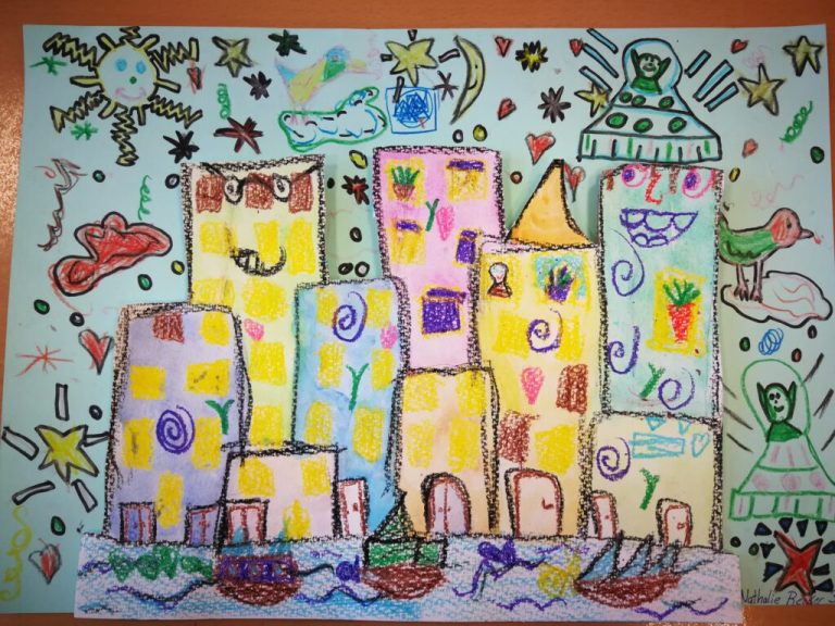 Happy Houses in 3D nach James Rizzi Kl. 3